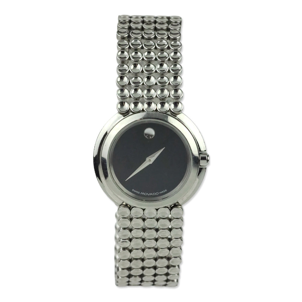 Movado Trembrili Museum Black Dial Stainless Steel Swiss Quartz Watch