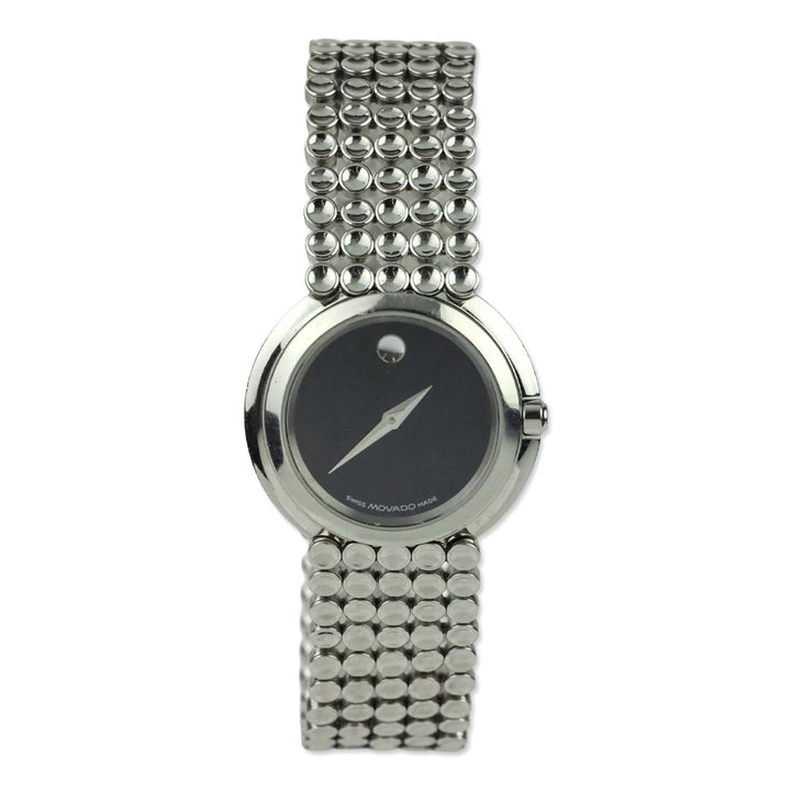 Movado Trembrili Museum Black Dial Stainless Steel Swiss Quartz Watch