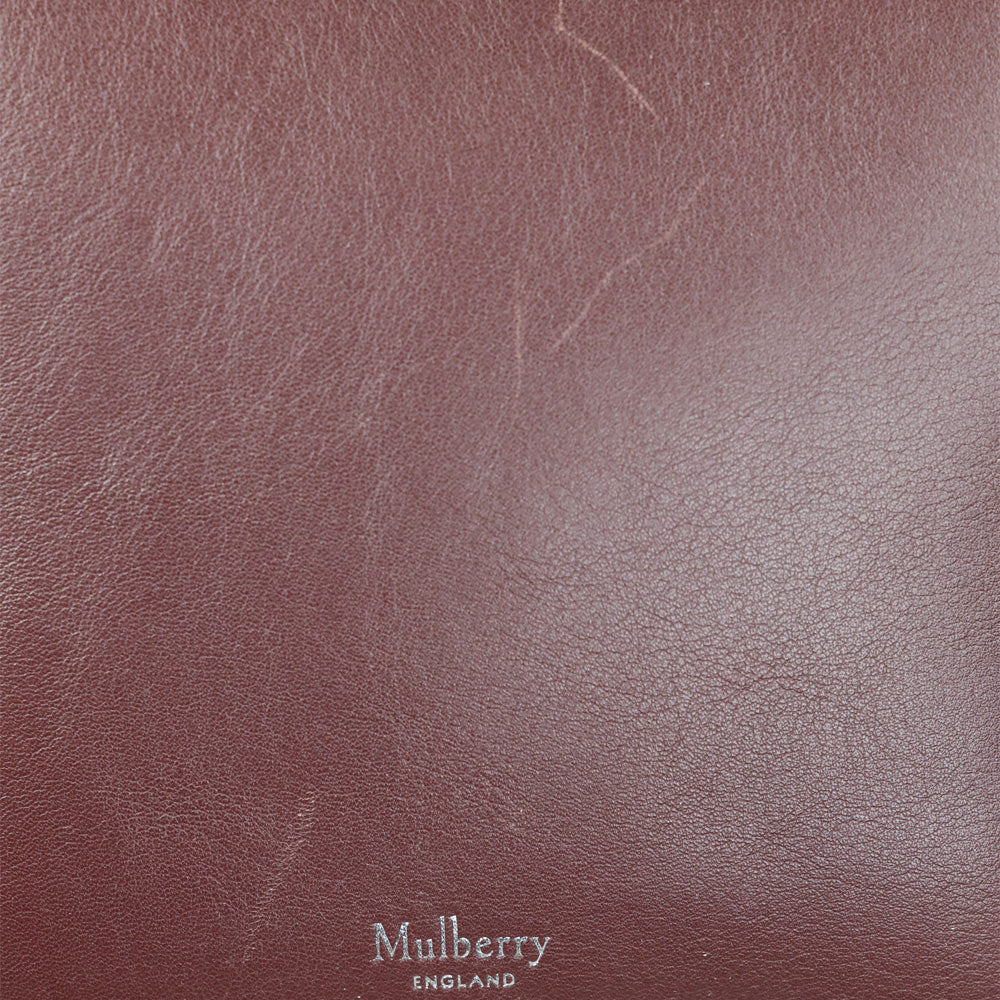 Mulberry Black Cherry Refined Flat Calf Leather Clovelly Tote