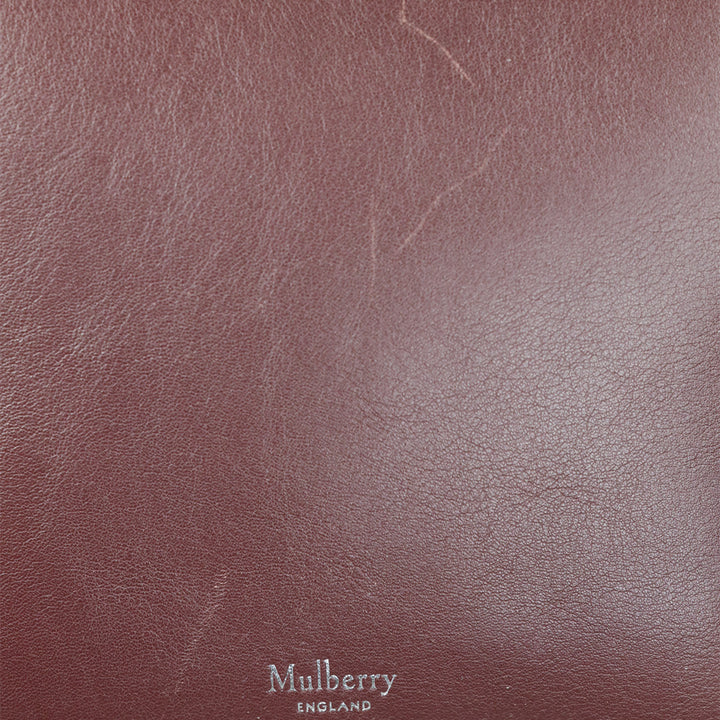 Mulberry Black Cherry Refined Flat Calf Leather Clovelly Tote