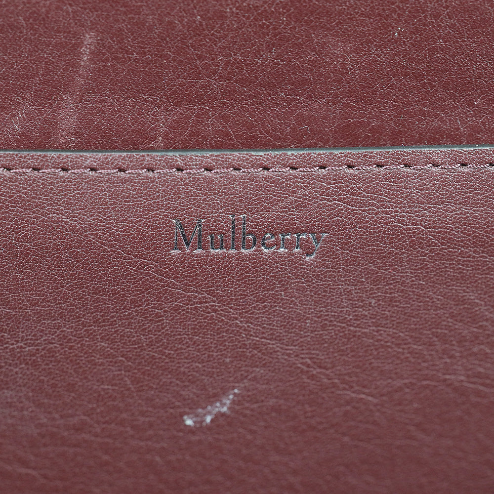 Mulberry Black Cherry Refined Flat Calf Leather Clovelly Tote