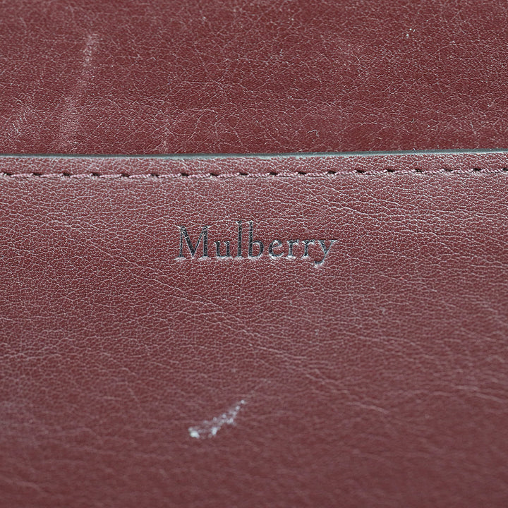 Mulberry Black Cherry Refined Flat Calf Leather Clovelly Tote