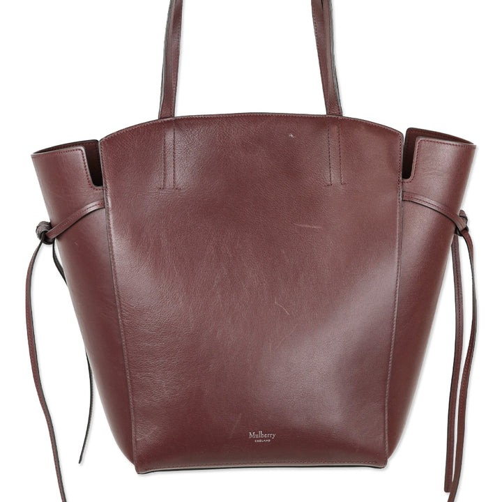 Mulberry Black Cherry Refined Flat Calf Leather Clovelly Tote
