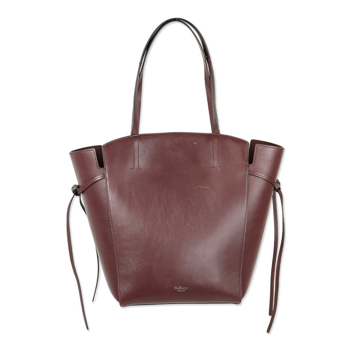 Mulberry Black Cherry Refined Flat Calf Leather Clovelly Tote