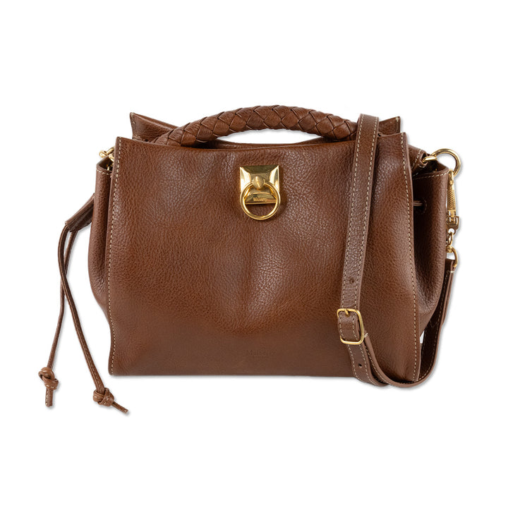 Mulberry Brown Leather Iris Top Handle Tote