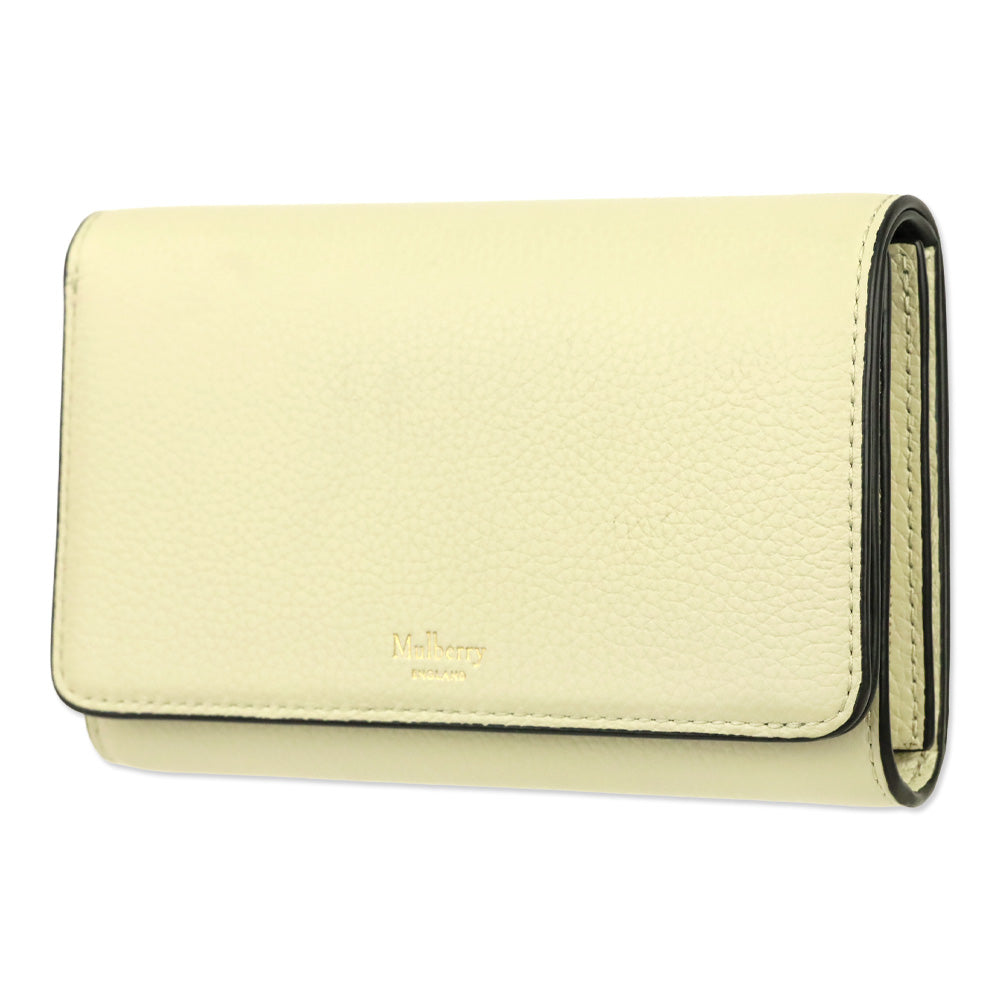 Mulberry Chalk Small Classic Grain Medium Continental French Wallet