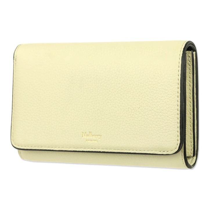 Mulberry Chalk Small Classic Grain Medium Continental French Wallet