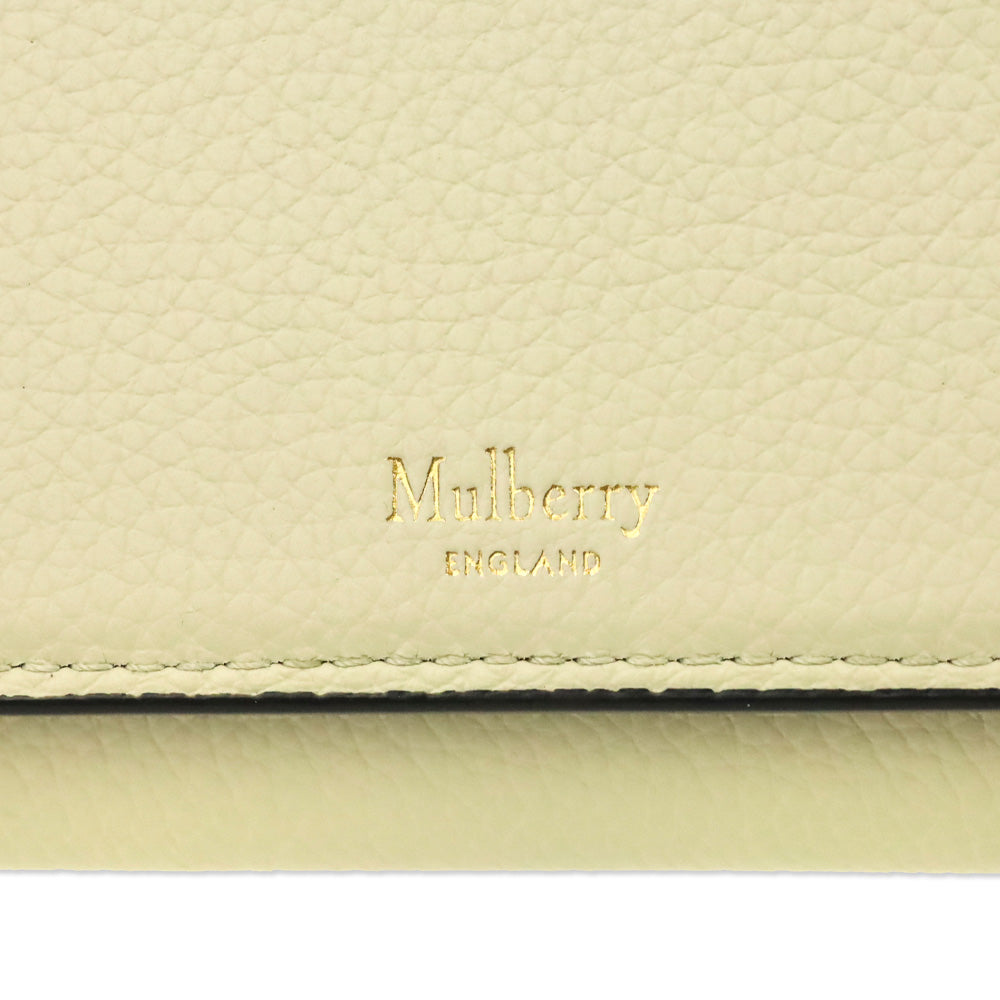 Mulberry Chalk Small Classic Grain Medium Continental French Wallet
