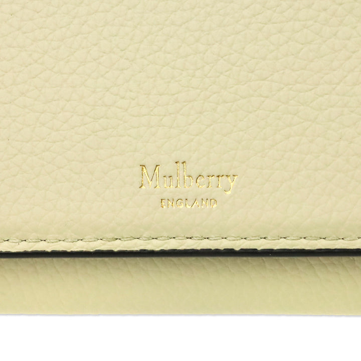 Mulberry Chalk Small Classic Grain Medium Continental French Wallet