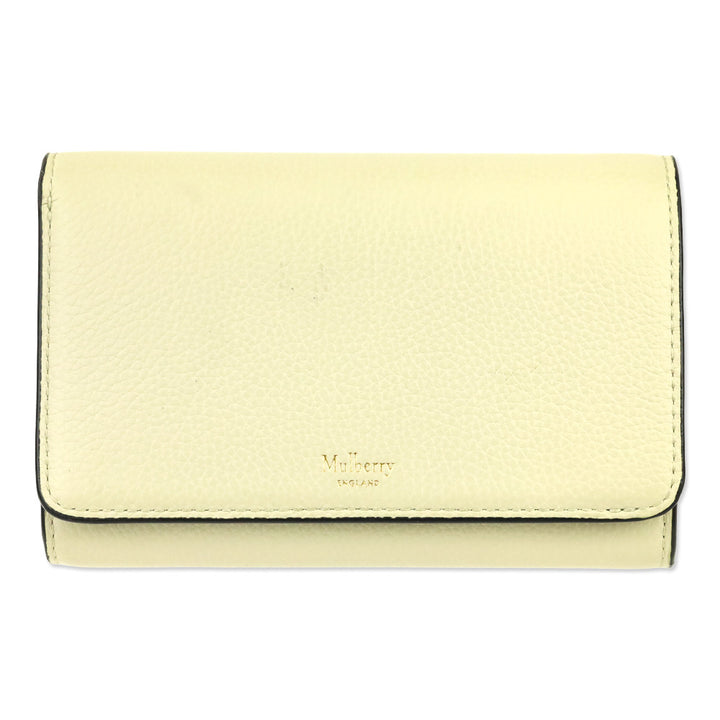 Mulberry Chalk Small Classic Grain Medium Continental French Wallet