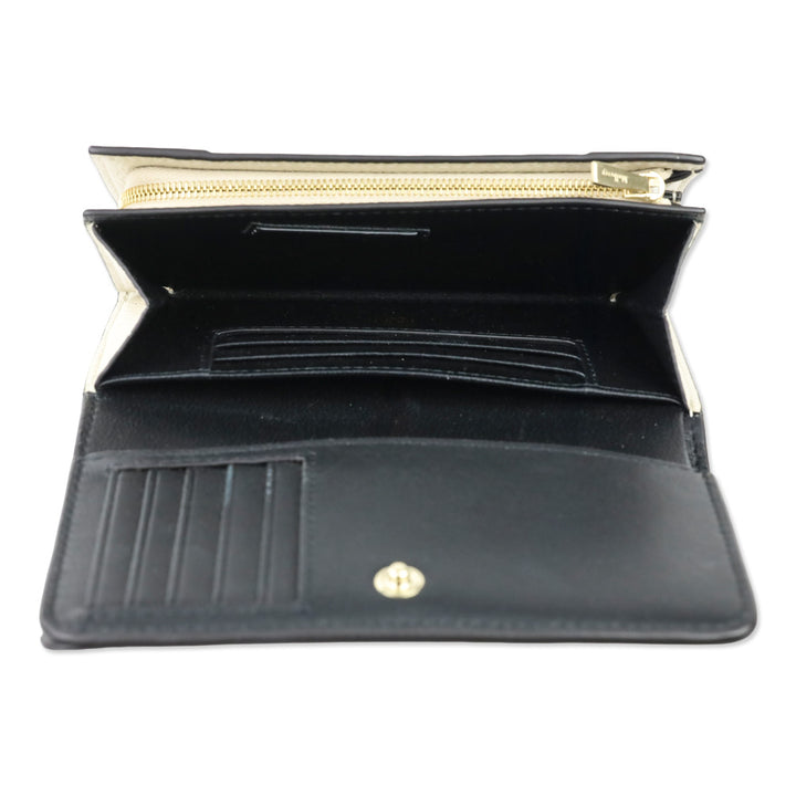 Mulberry Chalk Small Classic Grain Medium Continental French Wallet