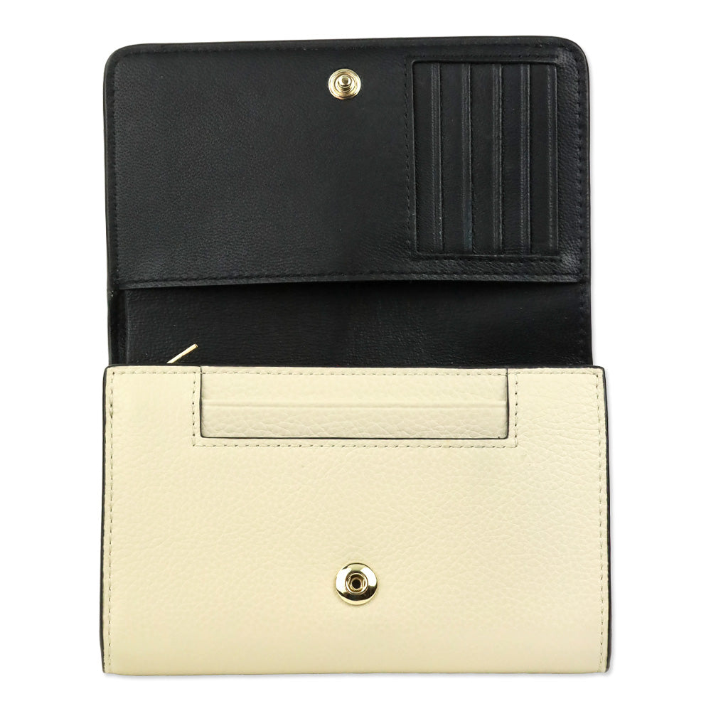 Mulberry Chalk Small Classic Grain Medium Continental French Wallet
