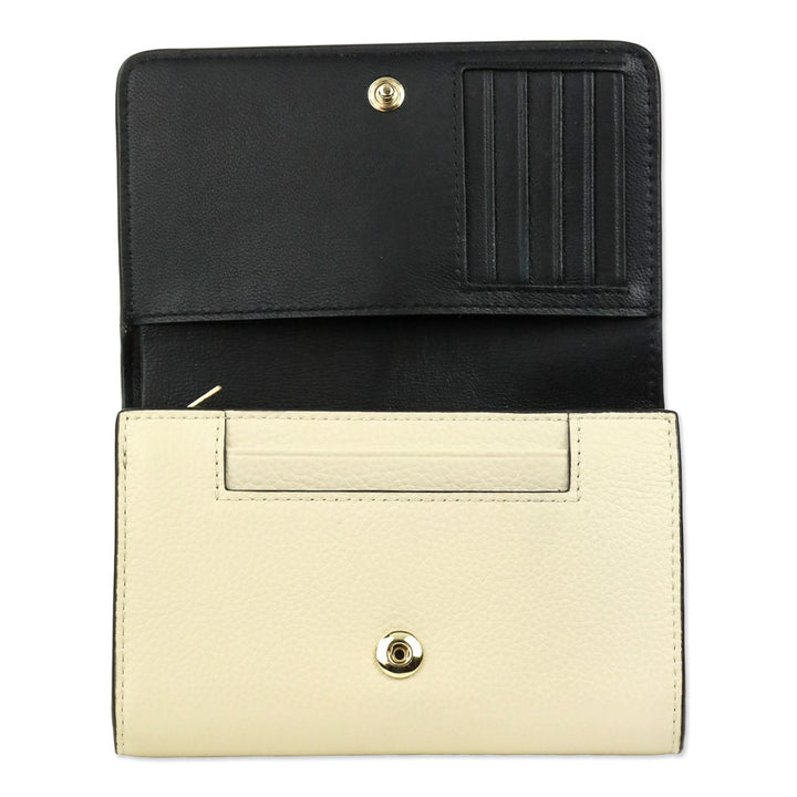 Mulberry Chalk Small Classic Grain Medium Continental French Wallet
