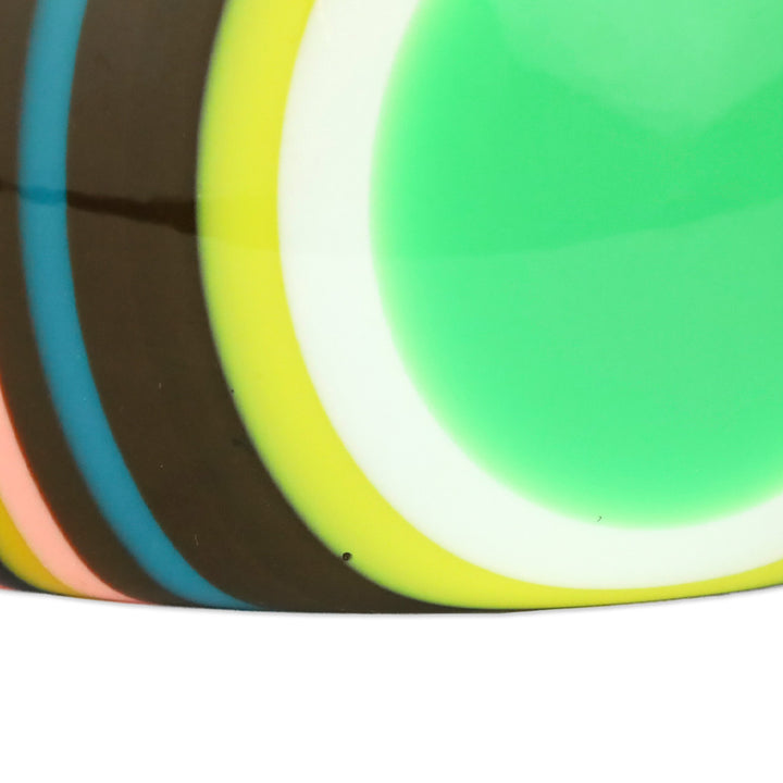 Multicolor Striped Pop Art Solid Resin Bangle