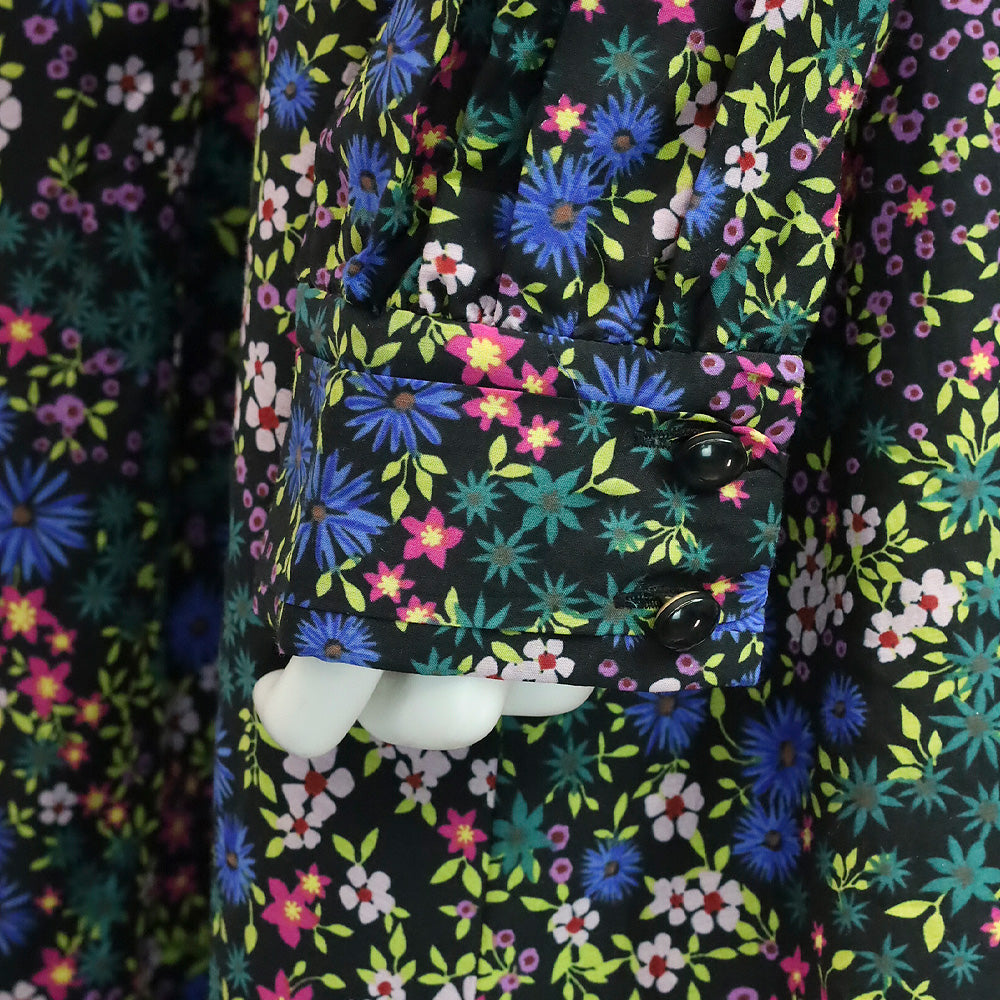 Munthe Correct Black Floral Smocked Mini Dress