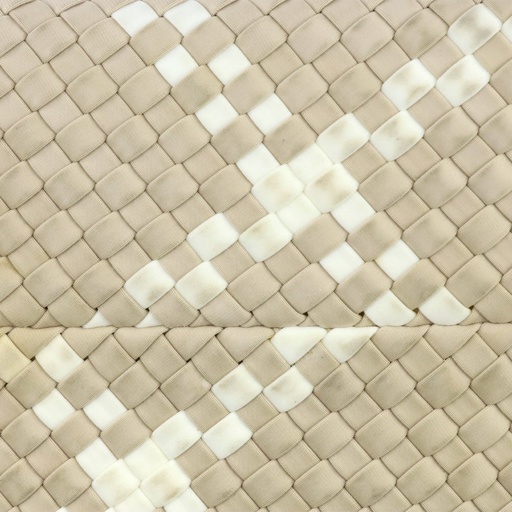 Naghedi Beige/Cream Woven Neoprene St. Barths Small Tote