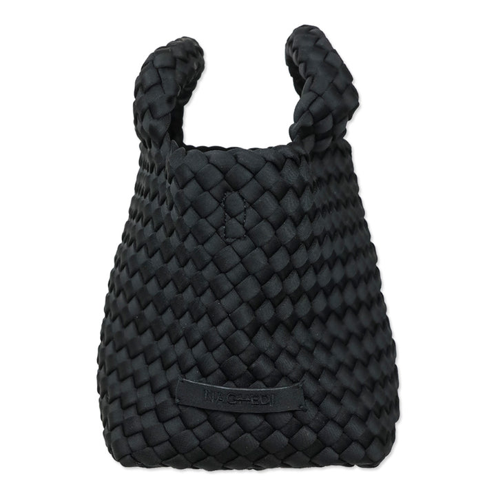 Naghedi Black Onyx Woven Neoprene St. Barths Petit Tote