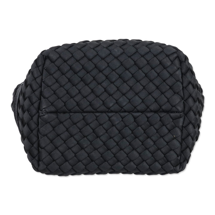 Naghedi Black Onyx Woven Neoprene St. Barths Petit Tote