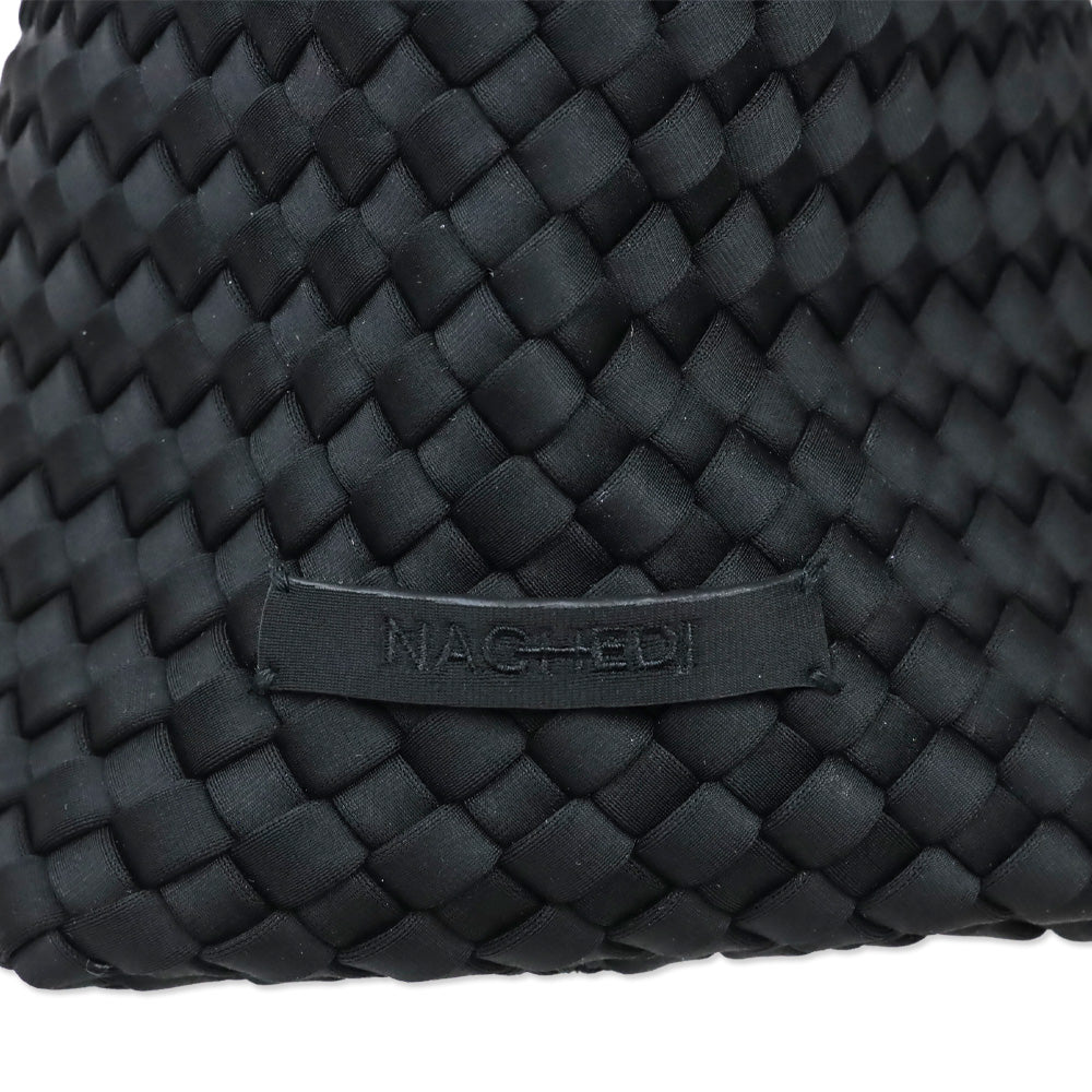 Naghedi Black Onyx Woven Neoprene St. Barths Petit Tote