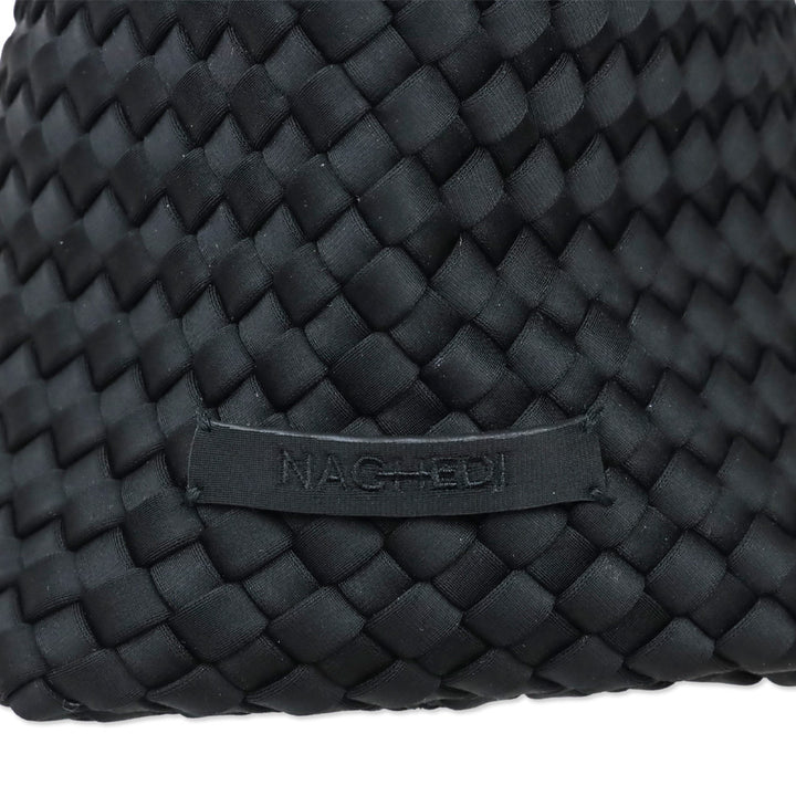Naghedi Black Onyx Woven Neoprene St. Barths Petit Tote