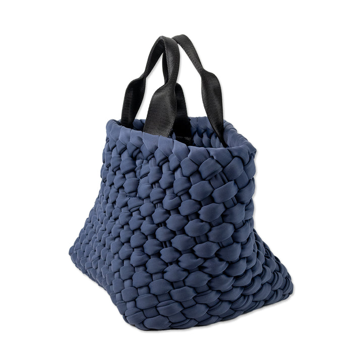 Naghedi Blue Woven Oslo Nylon Tote with Pouch