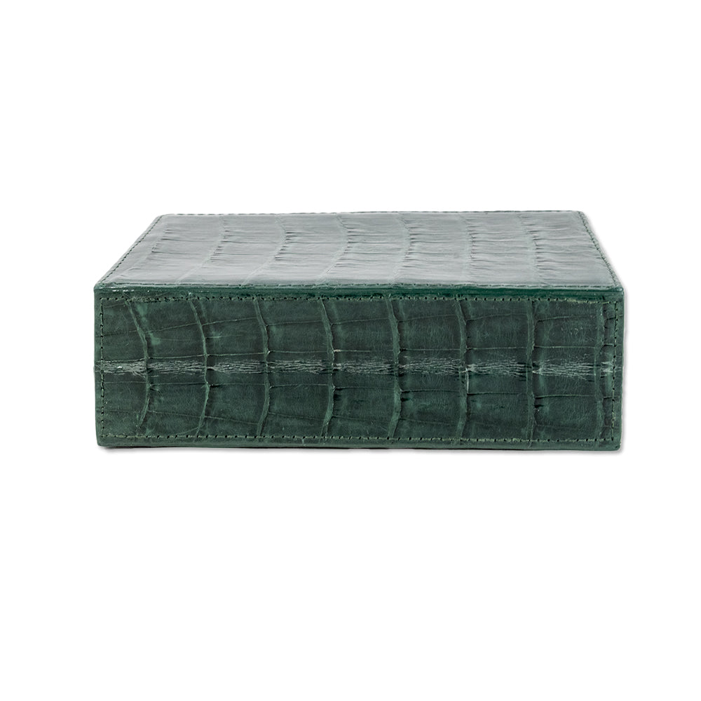 Nancy Gonzalez Emerald Green Rectangle Crocodile Clutch