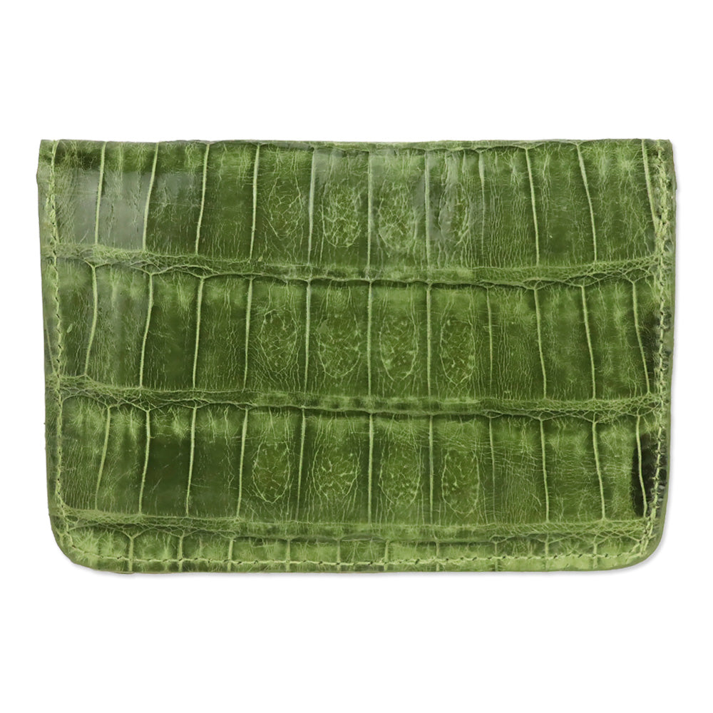 Nancy Gonzalez Green Croc-Embossed Leather Top Handle Bag