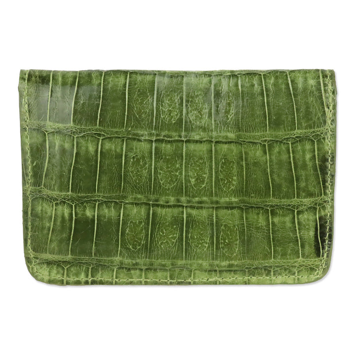Nancy Gonzalez Green Croc-Embossed Leather Top Handle Bag