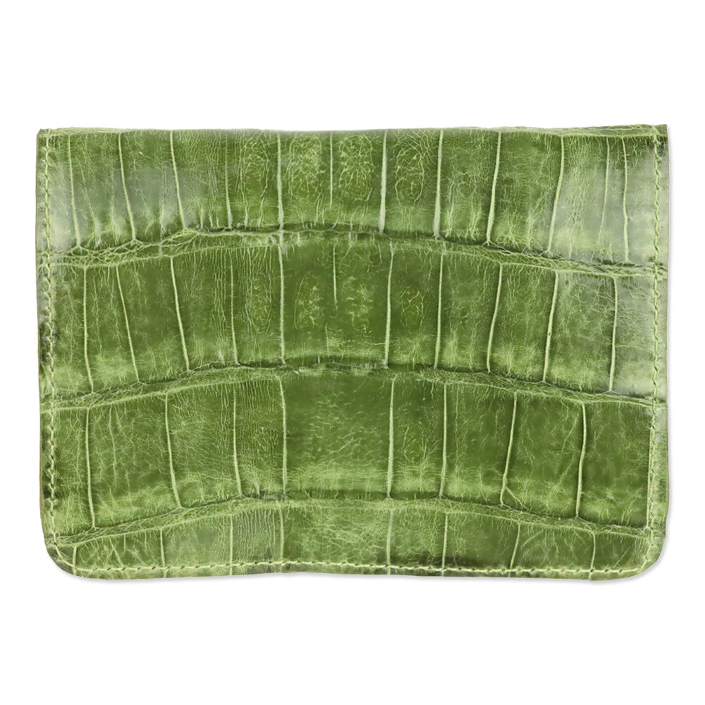Nancy Gonzalez Green Croc-Embossed Leather Top Handle Bag