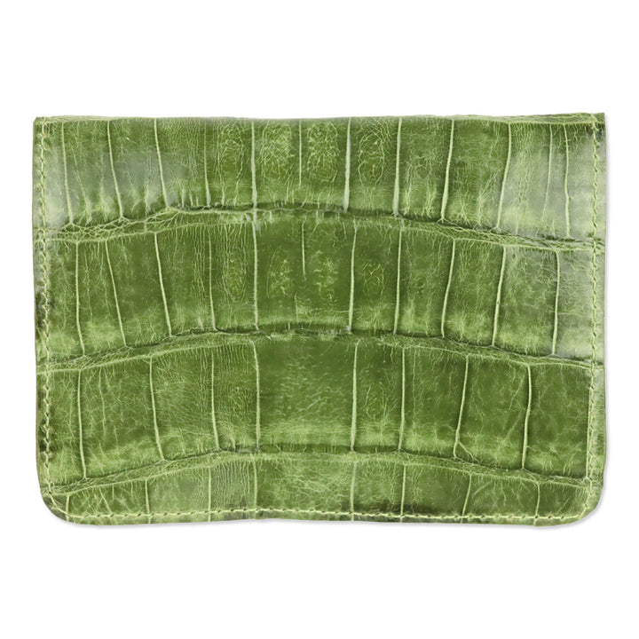 Nancy Gonzalez Green Croc-Embossed Leather Top Handle Bag