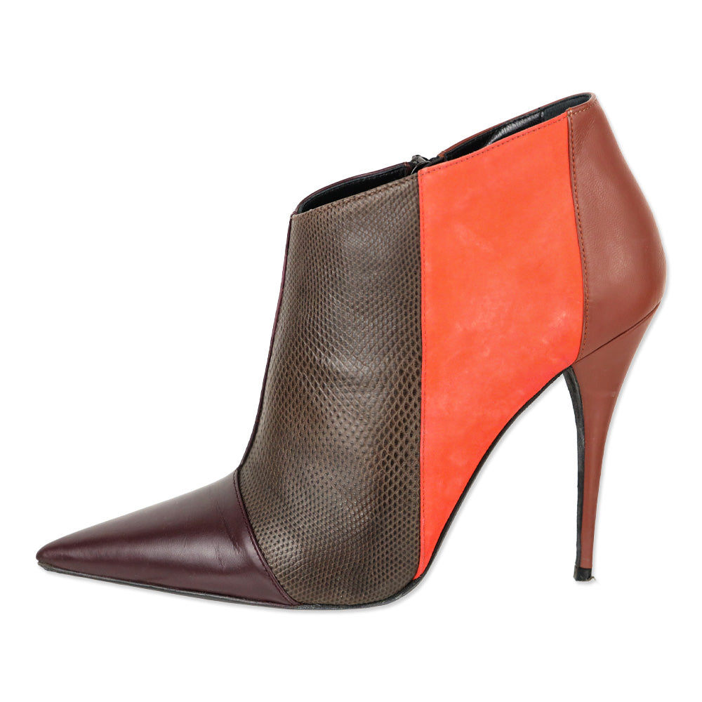 Narciso Rodriguez Multi Colorblock Leather Ankle Bootie