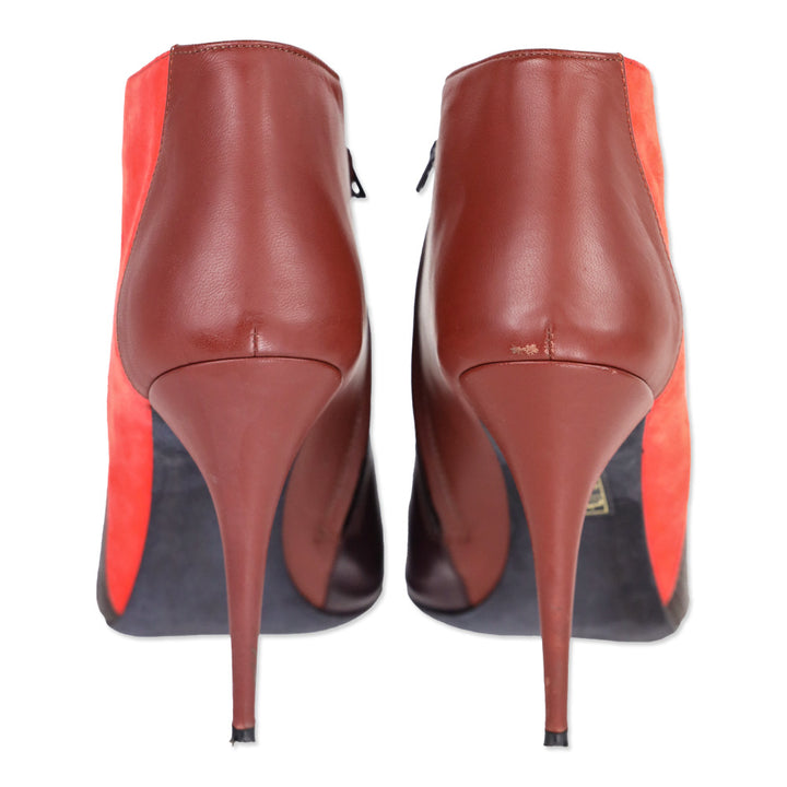 Narciso Rodriguez Multi Colorblock Leather Ankle Bootie