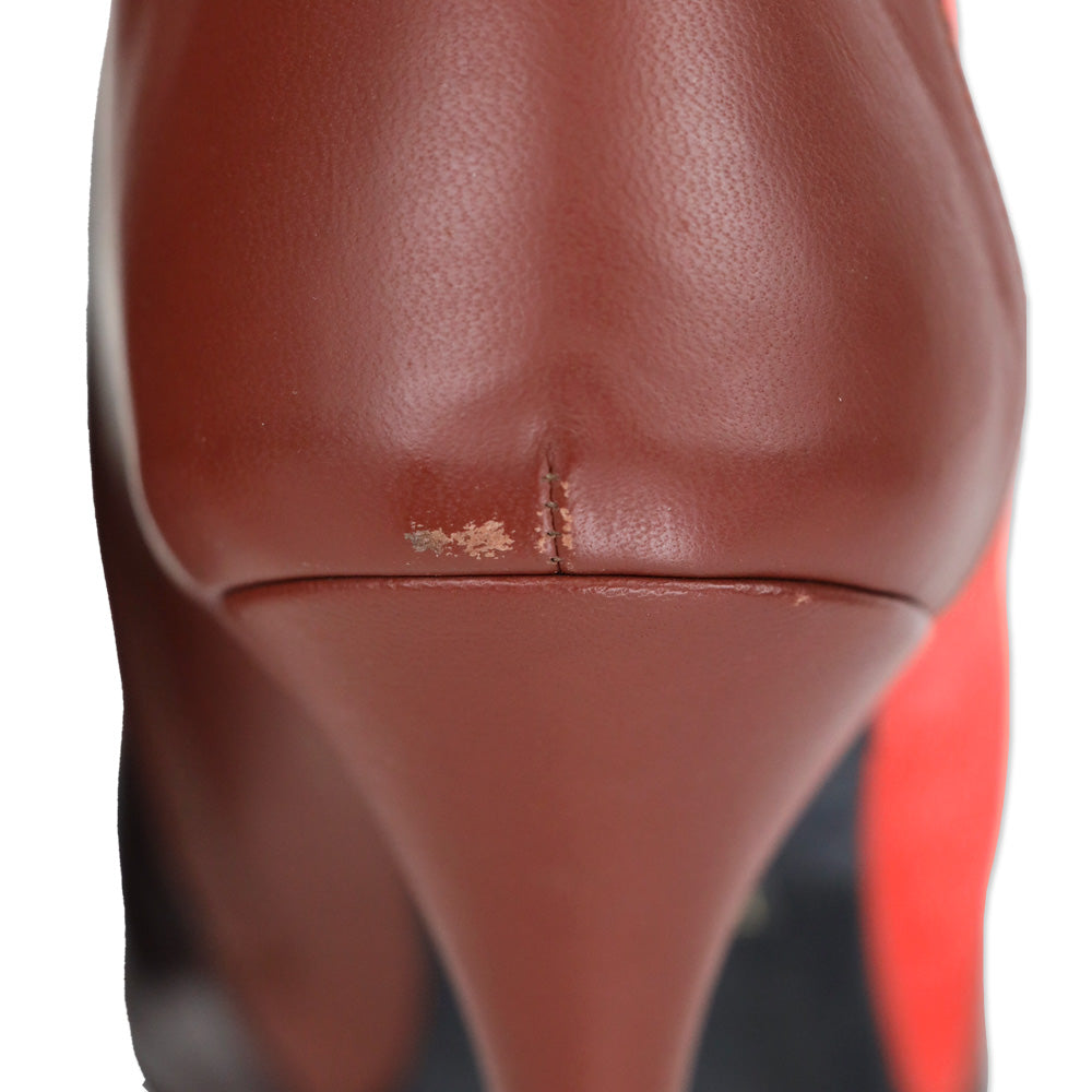 Narciso Rodriguez Multi Colorblock Leather Ankle Bootie
