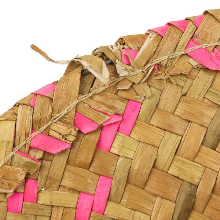 Neiman Marcus Natural/Pink Straw Hat
