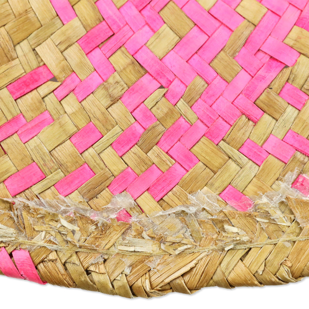 Neiman Marcus Natural/Pink Straw Hat