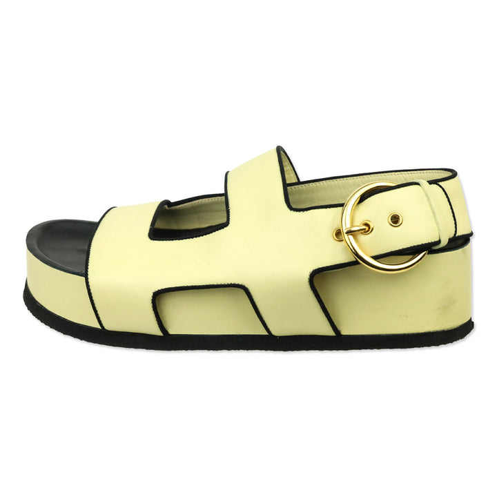 Neous Banana Neutral Leather Cher 50 Platform Sandals