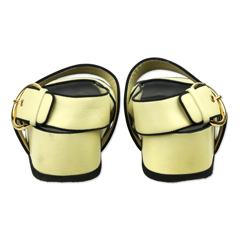 Neous Banana Neutral Leather Cher 50 Platform Sandals