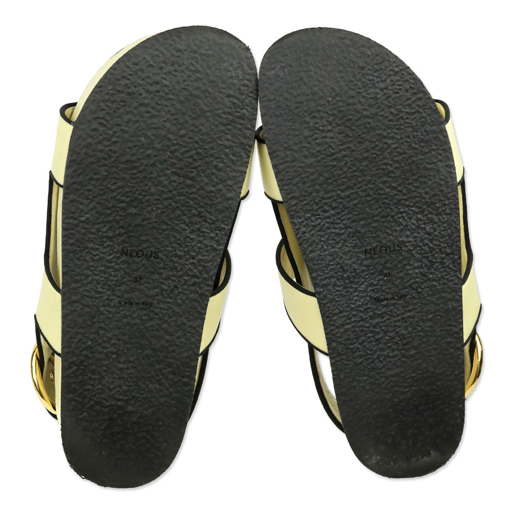 Neous Banana Neutral Leather Cher 50 Platform Sandals