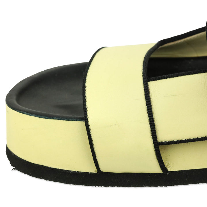 Neous Banana Neutral Leather Cher 50 Platform Sandals
