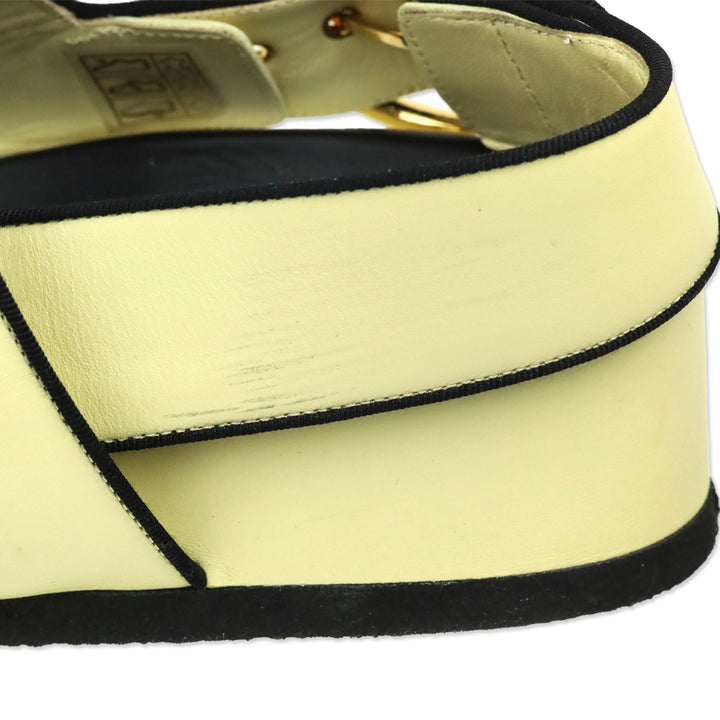 Neous Banana Neutral Leather Cher 50 Platform Sandals