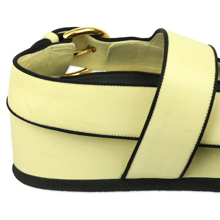Neous Banana Neutral Leather Cher 50 Platform Sandals
