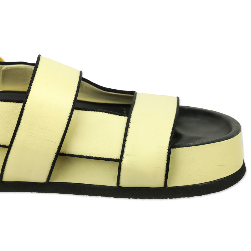 Neous Banana Neutral Leather Cher 50 Platform Sandals