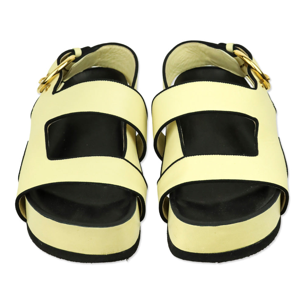 Neous Banana Neutral Leather Cher 50 Platform Sandals