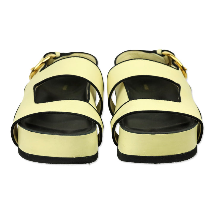 Neous Banana Neutral Leather Cher 50 Platform Sandals