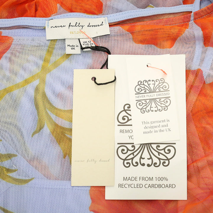 Never Fully Dressed Blue Poppy Aria Mesh Dress