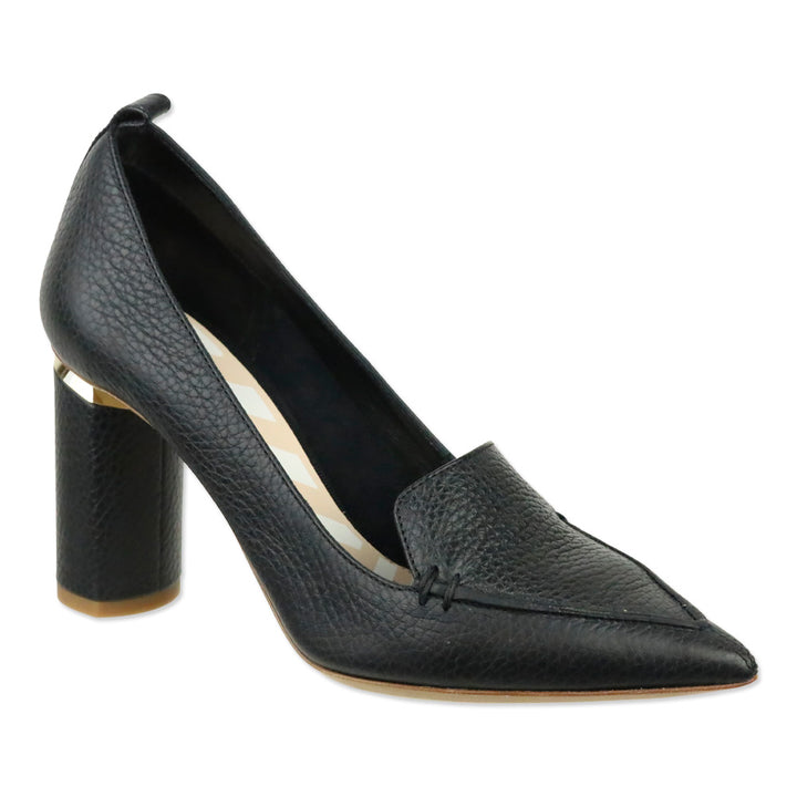 Nicholas Kirkwood Black Beya Leather Block Heel Pump