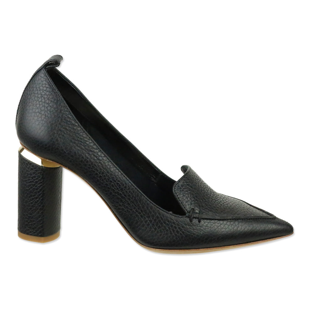 Nicholas Kirkwood Black Beya Leather Block Heel Pump