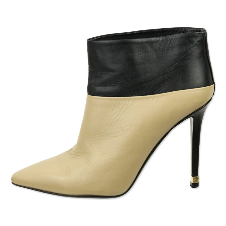 Nicholas Kirkwood Black/Beige Color Block Leather Ankle Bootie