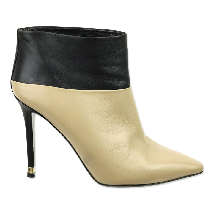 Nicholas Kirkwood Black/Beige Color Block Leather Ankle Bootie