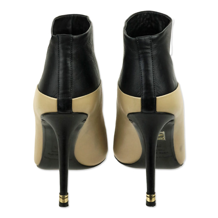 Nicholas Kirkwood Black/Beige Color Block Leather Ankle Bootie